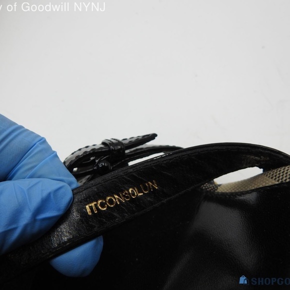 Burberry Black Patent Leather Wedges - Picture 8 of 13